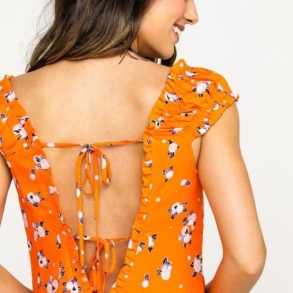 Free People Like A Lady Printed Mini Dress L - Picture 2 of 3